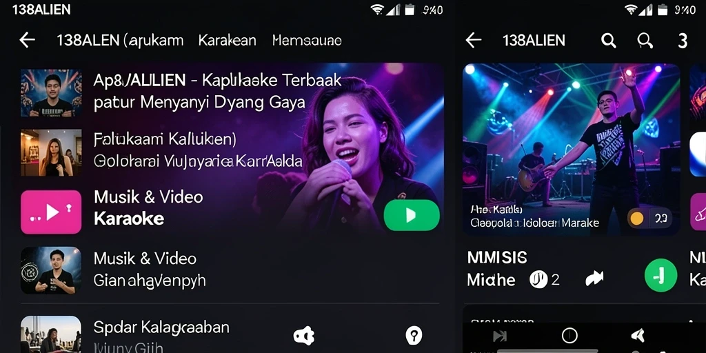 Antarmuka modern dan mudah digunakan untuk karaoke.