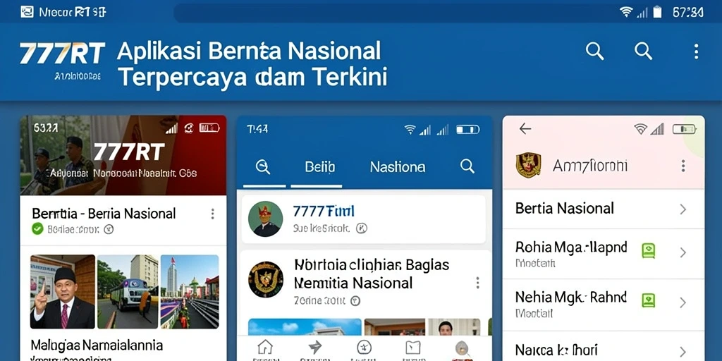 Antarmuka aplikasi 777RT yang menarik dan mudah digunakan.