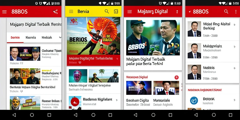 Tampilan antarmuka aplikasi Majalah Digital 88BOS yang menarik dan informatif.