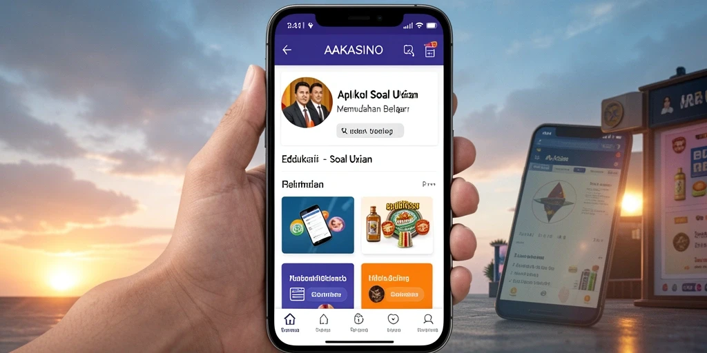 Tampilan antarmuka AAKASINO yang user-friendly untuk latihan soal ujian.