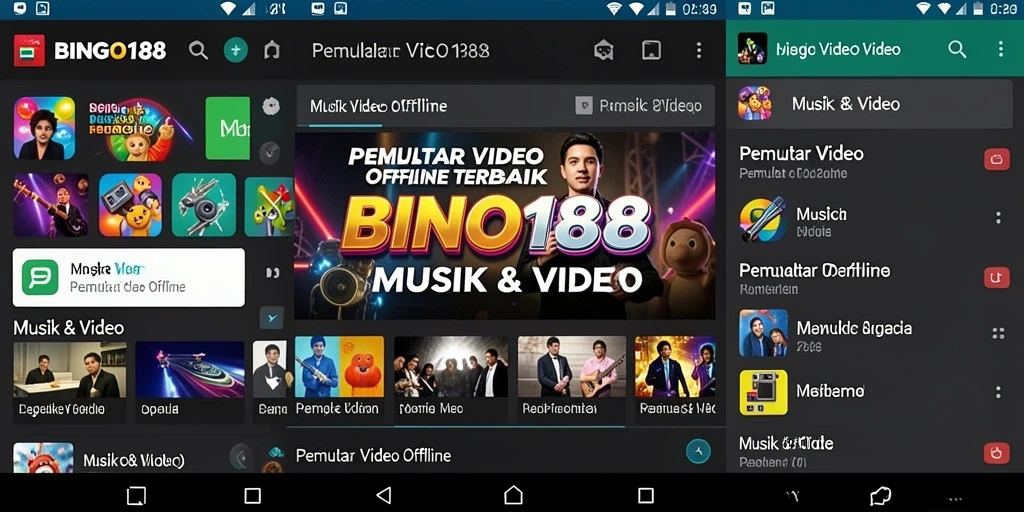 Antarmuka BINGO188 yang sederhana dan intuitif untuk pemutar video offline.