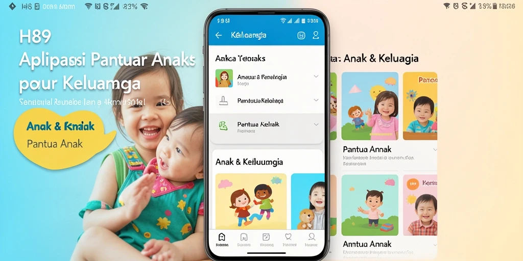 Tampilan antarmuka H89 yang mudah digunakan untuk memantau anak.