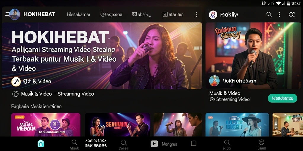 Antarmuka HOKIHEBAT menampilkan konten Streaming Video yang menarik dan mudah diakses.
