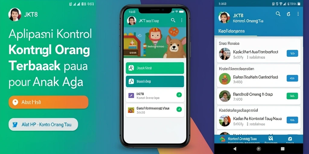 Antarmuka JKT8 menampilkan kontrol orang tua yang praktis dan efisien.