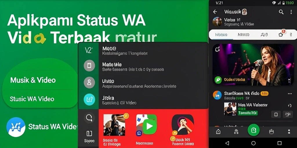 Tampilan antarmuka V21 menampilkan fitur Status WA Video yang menarik.